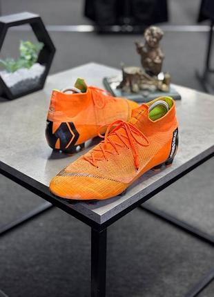 Професійні футбольні бутси nike mercurial superfly 6 elite fg в яскравому помаранчевому кольорі з колекції fast af.