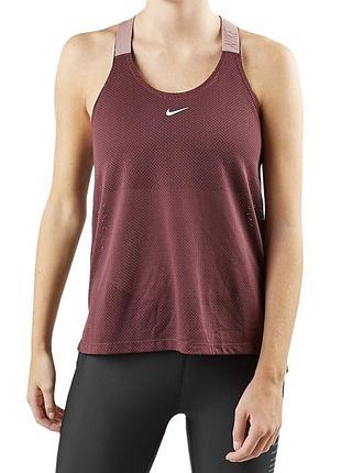 Спортивна майка nike elastika mesh tank top бордового кольору