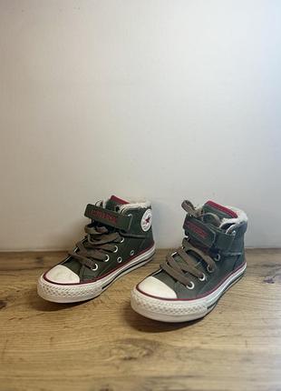 Converse all star високі кеди зелені з липучкою дитячі 28 б/у