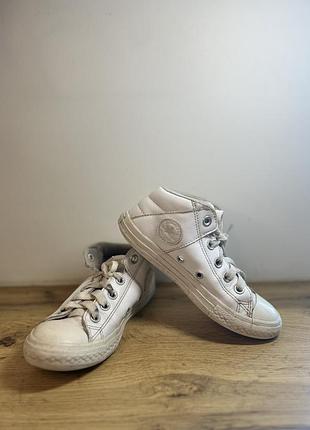 Converse all star високі кеди білі шкіряні дитячі 31.5 (13.5 us) б/у