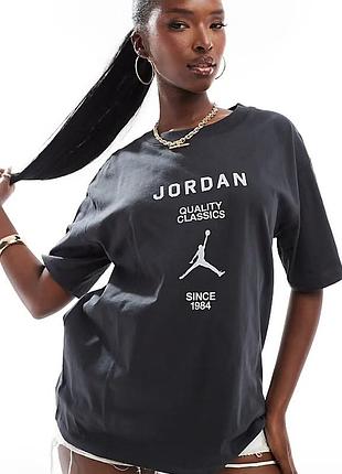 Оригінал! сіра графітова оверсайз  футболка jordan nike fz0617-045