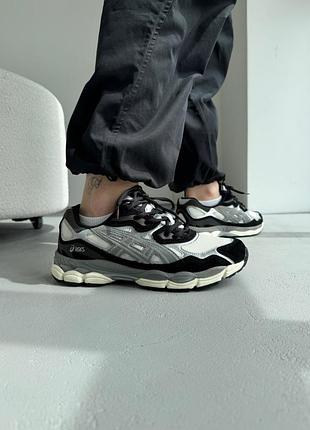 Кроссовки женские asics gel-nyc beige/black/brown