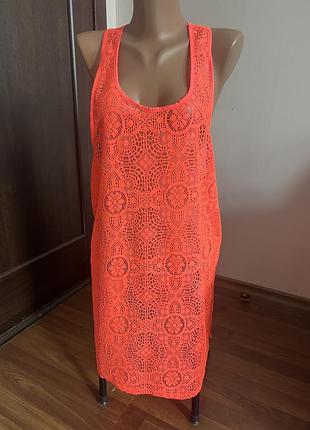 Яскраве пляжне мереживне плаття , per&co, l, xl, поліестер