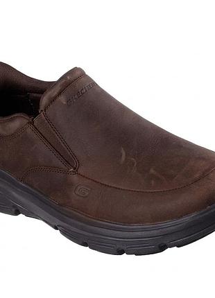 Чоловічі шкіряні сліпони skechers