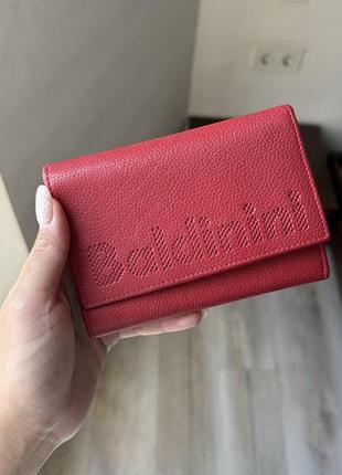 Гаманець baldinini червоний, шкіра