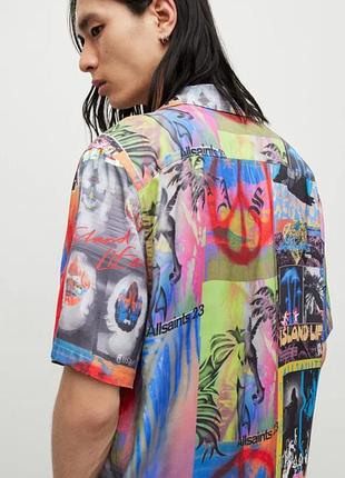 Яскрава гавайська сорочка allsaints karnival bold rave print shirt (оригінал) нова nwt