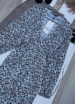 Нова літня сукня zara s m коротке плаття вільного крою плаття зара з об’ємними широкими рукавами