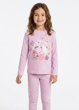 Пижама для девочки peppa pig хлопковая bs001312, размер 122-128