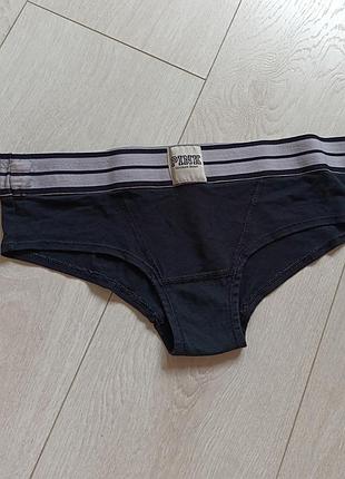 Базові чорні трусики котонові труси спортивні pink victoria's secret s m 8 10 36 38 44 46