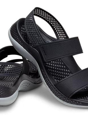 Crocs sandal literide 360 black slate grey 40 гг