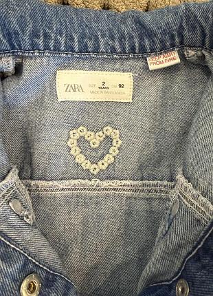 Джинсовий сарафан zara 3