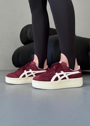 Кросівки жіночі asics onitsuka tiger tokuten platform burgundy