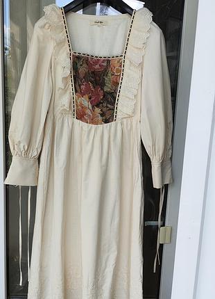 Невероятное винтажное платье simple retro gianna в стиле cottagecore / гобеленовый лиф