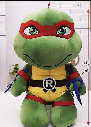 М'яка іграшка черепашки-ніндзя 35 см, плюшева raphael