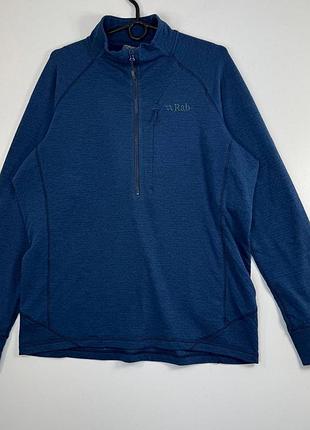 Rab nexus fleece half zip qfe-68 флісова кофта синя xl оригінал