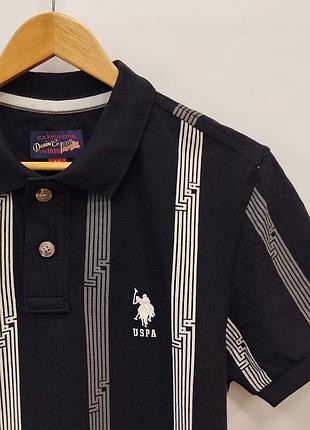 Чоловіче поло u.s. polo assn у смужку — розмір m