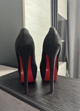 Туфлі bomond shoes з червоною підошвою на високому каблуці 15 см