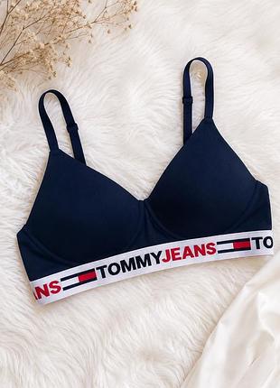💙 топ-бра tommy jeans (темно-синій)❤️