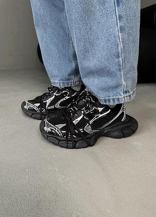 Кроссовки женские blncg 3xl black/white