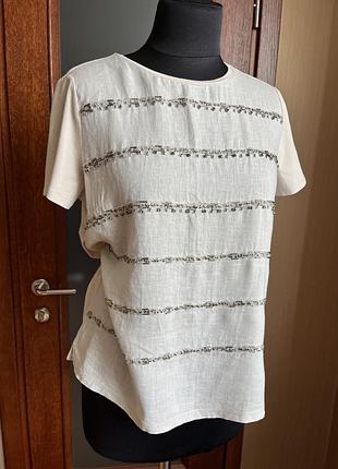 Max mara weekend футболка льон бісер
