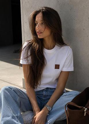 Біла плотна футболка zara