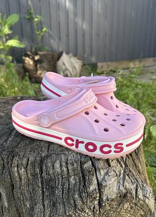 Крокси жіночі crocs сабо bayaband рожеві