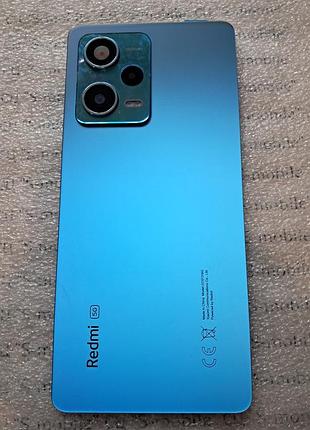 Задня кришка для xiaomi redmi note 12 pro 5g 22101316g синя (sky blue) оригінал (зі склом камер)