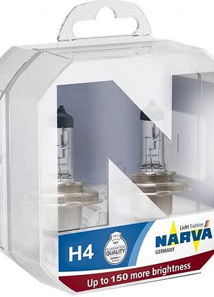 Лампа 12v h4 60/55w +150% range power "narva" box-2шт 480692100 ходова!! nai