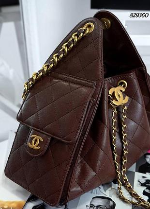 Женская сумка премиум handbag 25 шоколад, номер ✅натуральная кожа