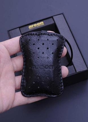Ароматизатор шкіряний мішок "areon" leather collection gold star золото квітково-мускатний аром. nai