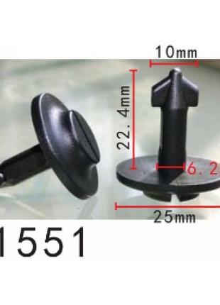 Кліпси c1551 тримач підкрилок vw, audi, seat, skoda 4a0805121a, 19065 уп.100шт nai