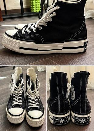 Кеди жіночі converse chuck taylor vintage 70 plus hi black/white
