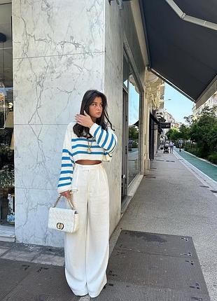 Укороченный белый свитер в голубую полоску zara
✨✨✨✨✨✨✨✨✨✨