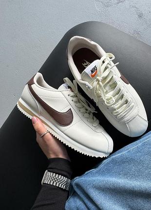 😍 кросівки жіночі nike cortez beige/brown