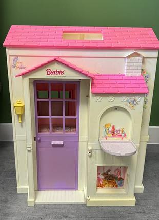 Вінтажний розкладний будиночок барбі mattel barbie folding pretty house (1996)