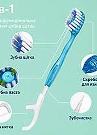 Дорожні одноразові зубні щітки з пастою 5в1 (26 шт., м'ята)