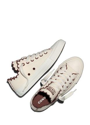 Converse chuck taylor all star scalloped  женские базовые кроссовки/кеды низкие