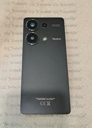 Задняя крышка для xiaomi redmi note 13 pro 4g черная (midnight black) оригинал стекло с олеофобным покрытием
