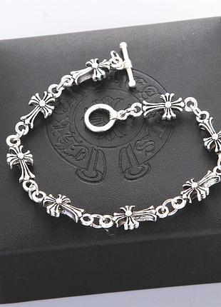 Браслет в стилі chrome hearts "срібний" , без коробочки, лише браслет!