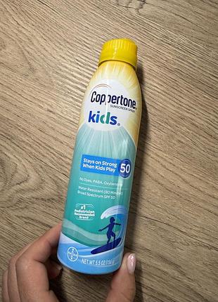 Солнцезащитный спрей coppertone kids spf 50, 156 г (новый, срок годности истек)