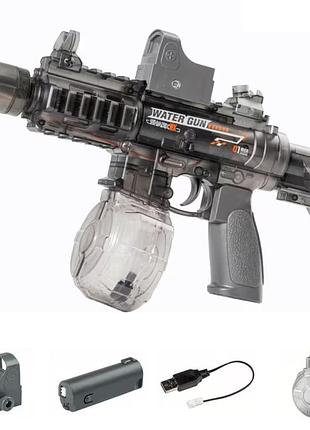 Уценка игрушечный электрический водяной автомат ump45 м416 с подсветкой led с трассерной насадкой