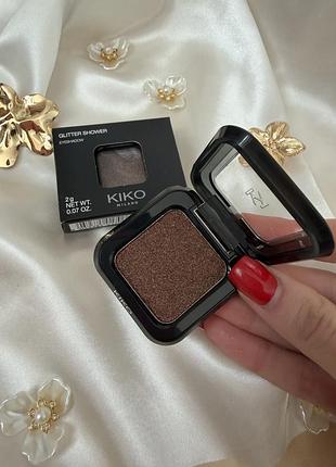 Глітерні тіні для повік kiko milano glitter shower eyeshadow 11 excellent coffee