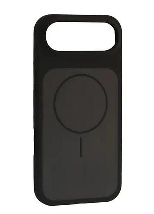 Чохол new silicone case magsafe для iphone 17 air charcoal grey black