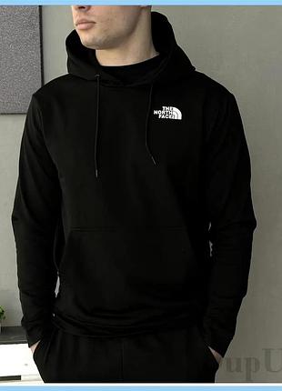 Худы the north face мужское демисезонное, теплая толстовка tnf на манжетах m