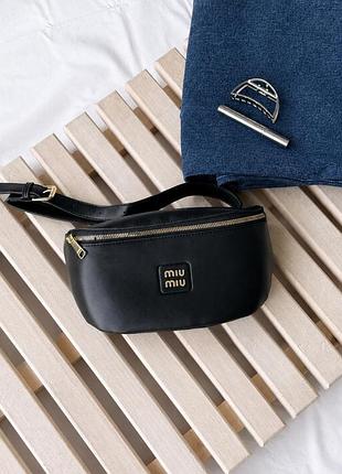 Жіноча бананка miu miu black вт4676