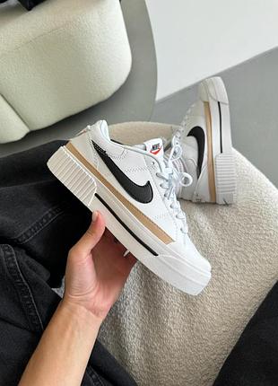 😍 кросівки жіночі nike court legacy lift white/black