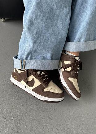 😍 кросівки жіночі nike dunk low pale ivory baroque brown