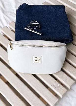 Жіноча бананка miu miu white вт4675