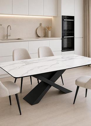 Стіл belfort 260*120*76 laminam bianco statuario venato (5mm)