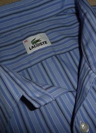 Вінтажна в смужку сорочка-тенниска "lacoste" р-xl